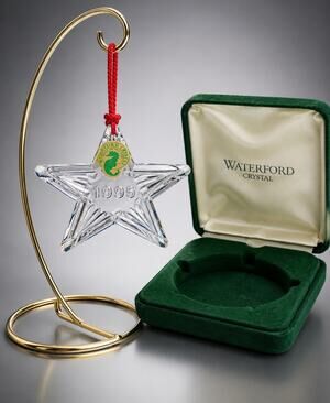 Waterford Crystal 1995 Annual Star Christmas Ornament w/ Box Ireland Vintage